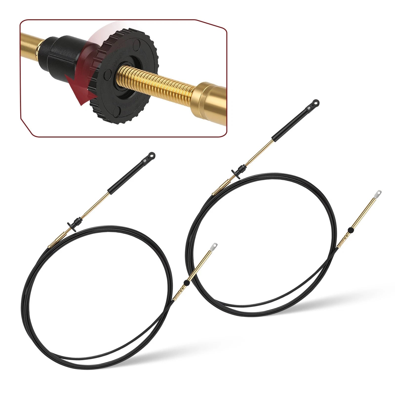 Throttle Control Cable Set of 2 for Johnson Evinrude OMC (1979–1981)