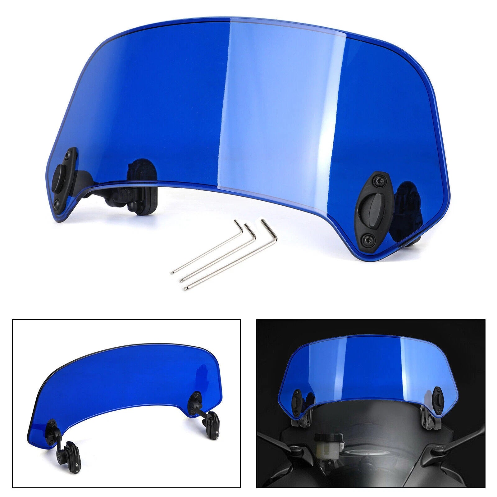 Universal Adjustable Windshield Extension Deflector Black T9