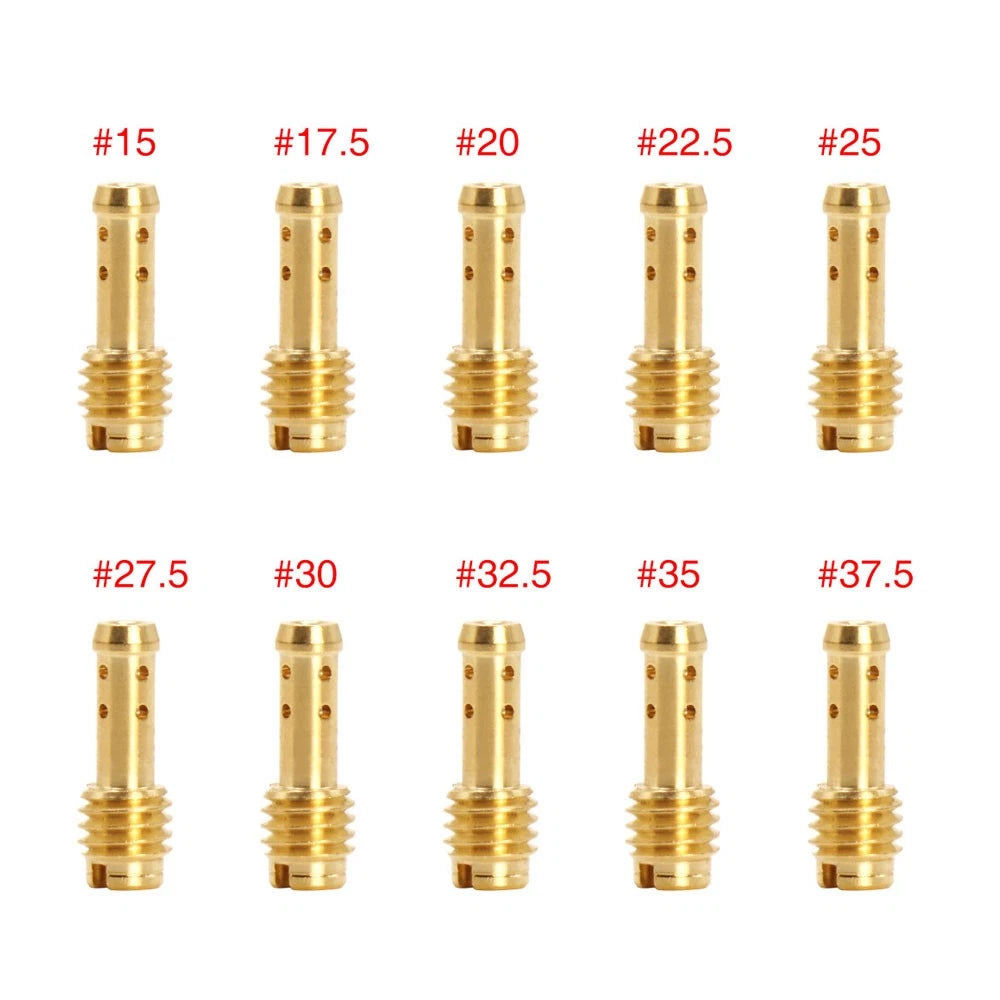 10Pcs Carb Pilot Jet Kit for Mikuni VM/TM/TMX (15-37.5)