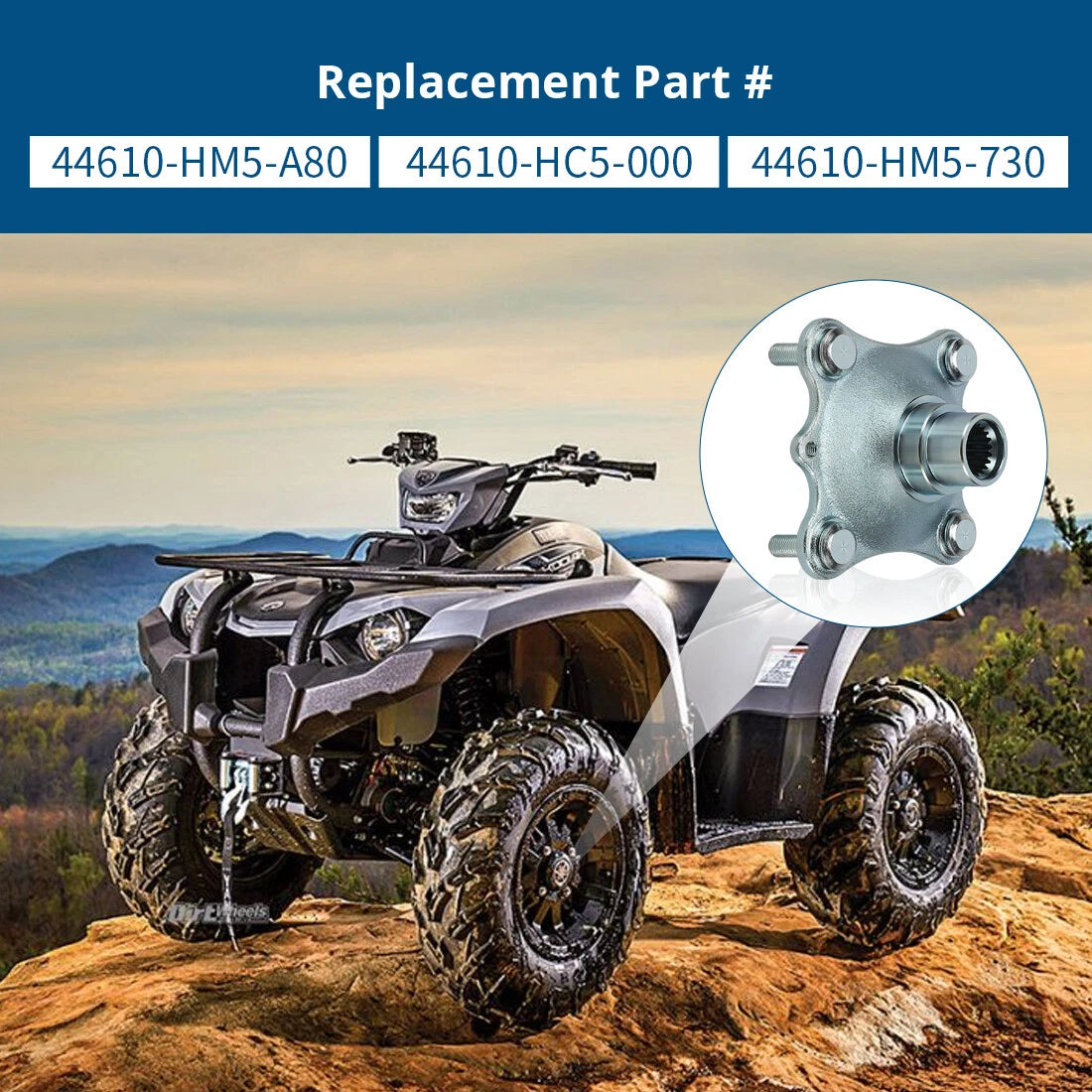 2X Front Wheel Hub Kit for Honda TRX350FE TRX350FM (2000–2006)