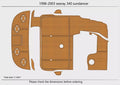 EVA Foam Teak Deck Floor Mat for Sea Ray 340 Sundancer (1999)