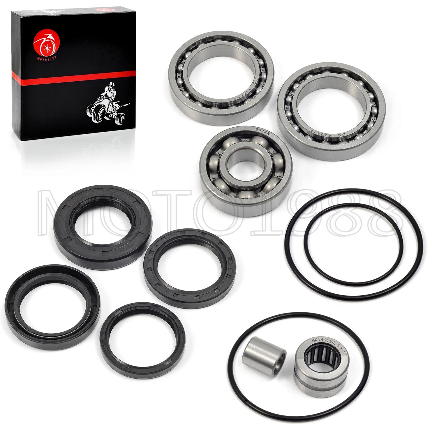 Rear Differential & Axle Bearing & Seal Kit for Honda TRX 300 (1988–2000)