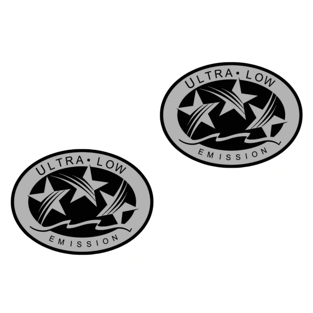 2X Outboard Graphic Sticker Silver for Honda (CA DOT)