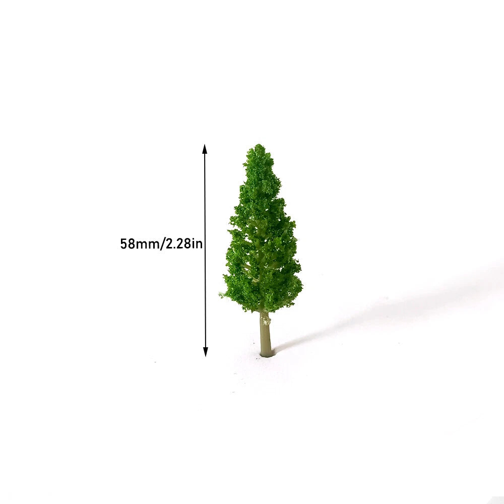 100pc Mini Pine Trees for Train Railroad Diorama Scenery