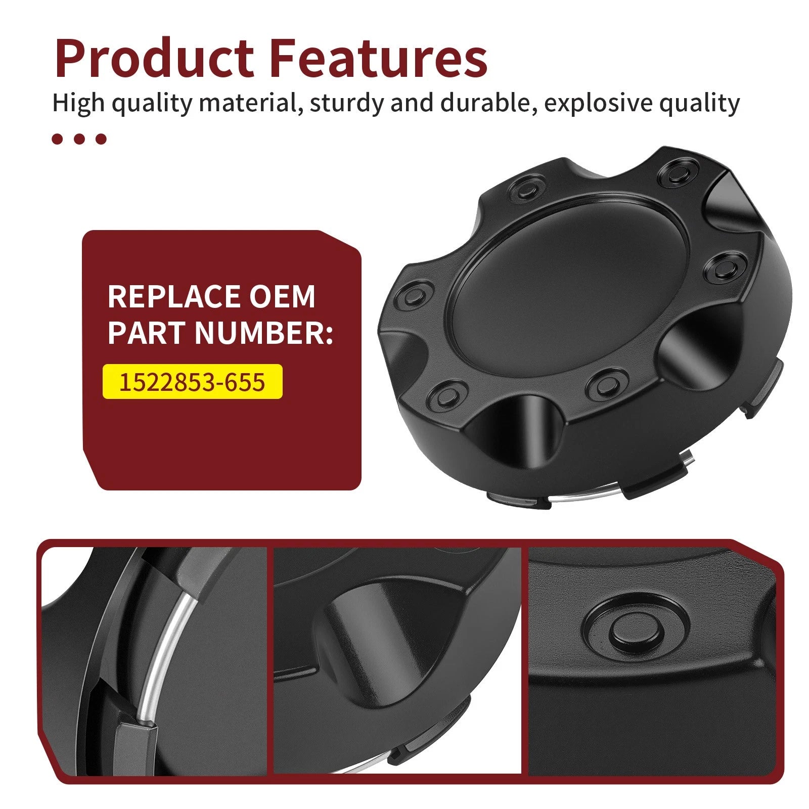 Front/Rear Wheel Center Cap for Polaris RZR XP 1000 (2017–2022) 1522853-655
