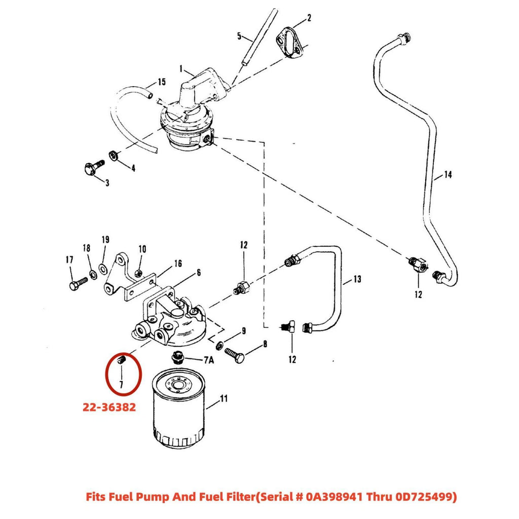 Brass Pipe Plug Fitting for Mercury Mariner (22-36382)