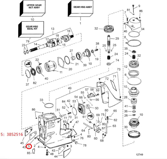 Retaining Ring for Volvo Penta (3852516)