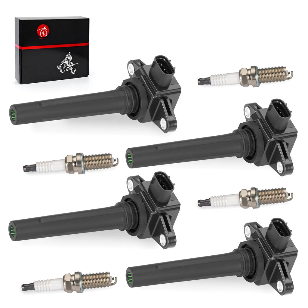 Set of 4 Ignition Coils w/ Spark Plug for Yamaha Waverunner 1800 FX HO SHO SVHO