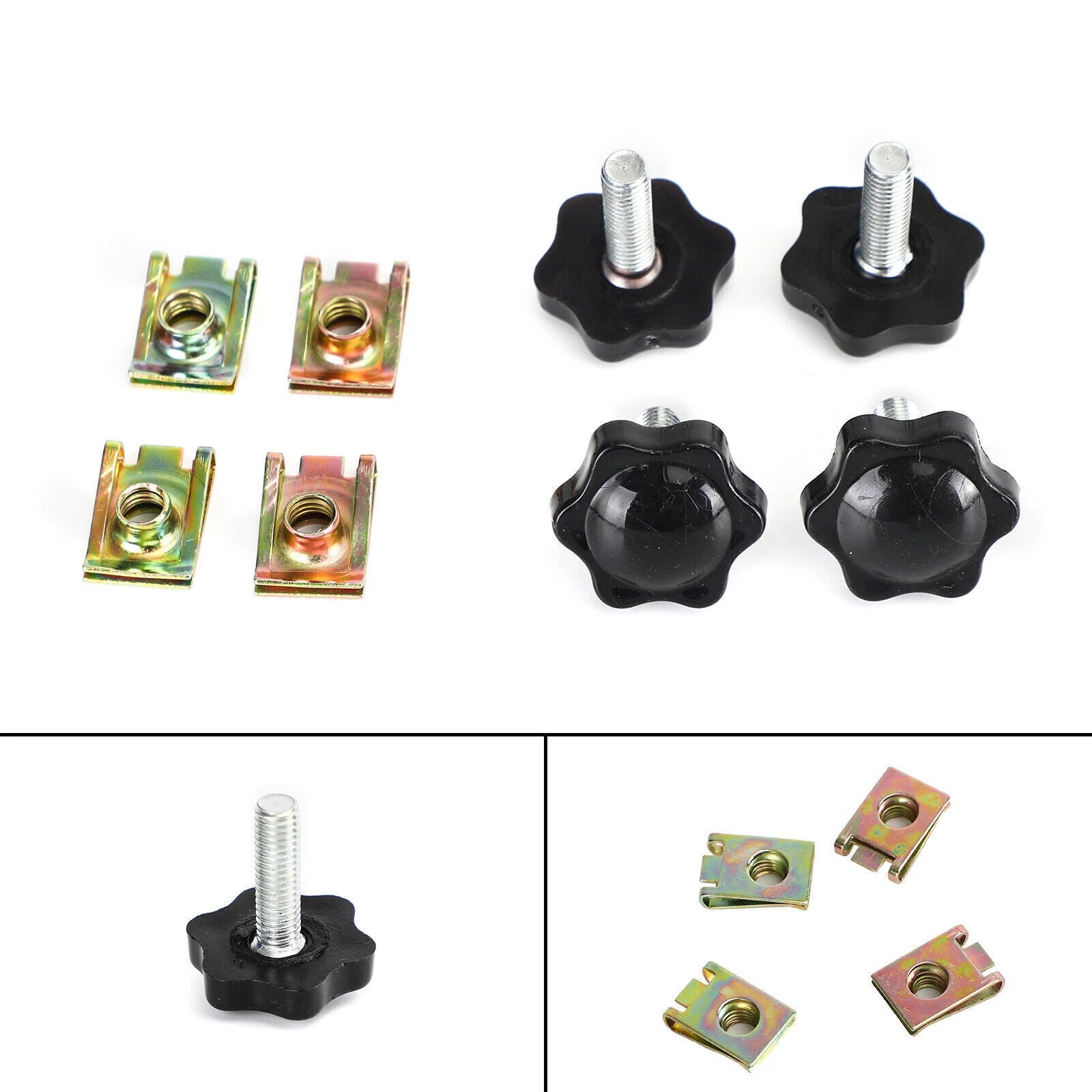 Set of 4 Saddlebag Lever Lock Bolts & Nuts for Glide King Touring (1996–2019)
