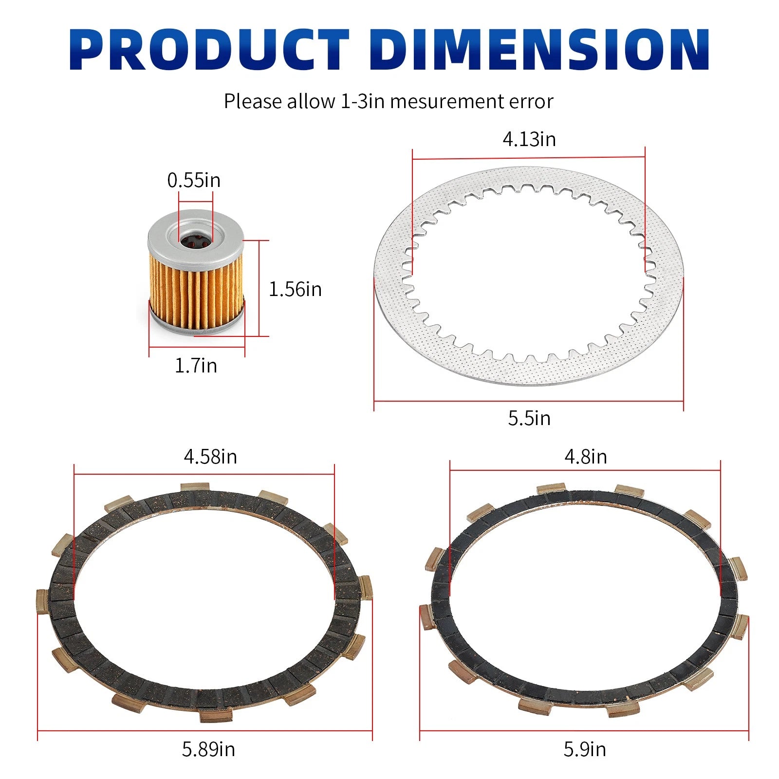 Clutch Kit Set of 4 Heavy Duty Springs & Gasket for Suzuki QuadSport LTZ400 (2003–2008)
