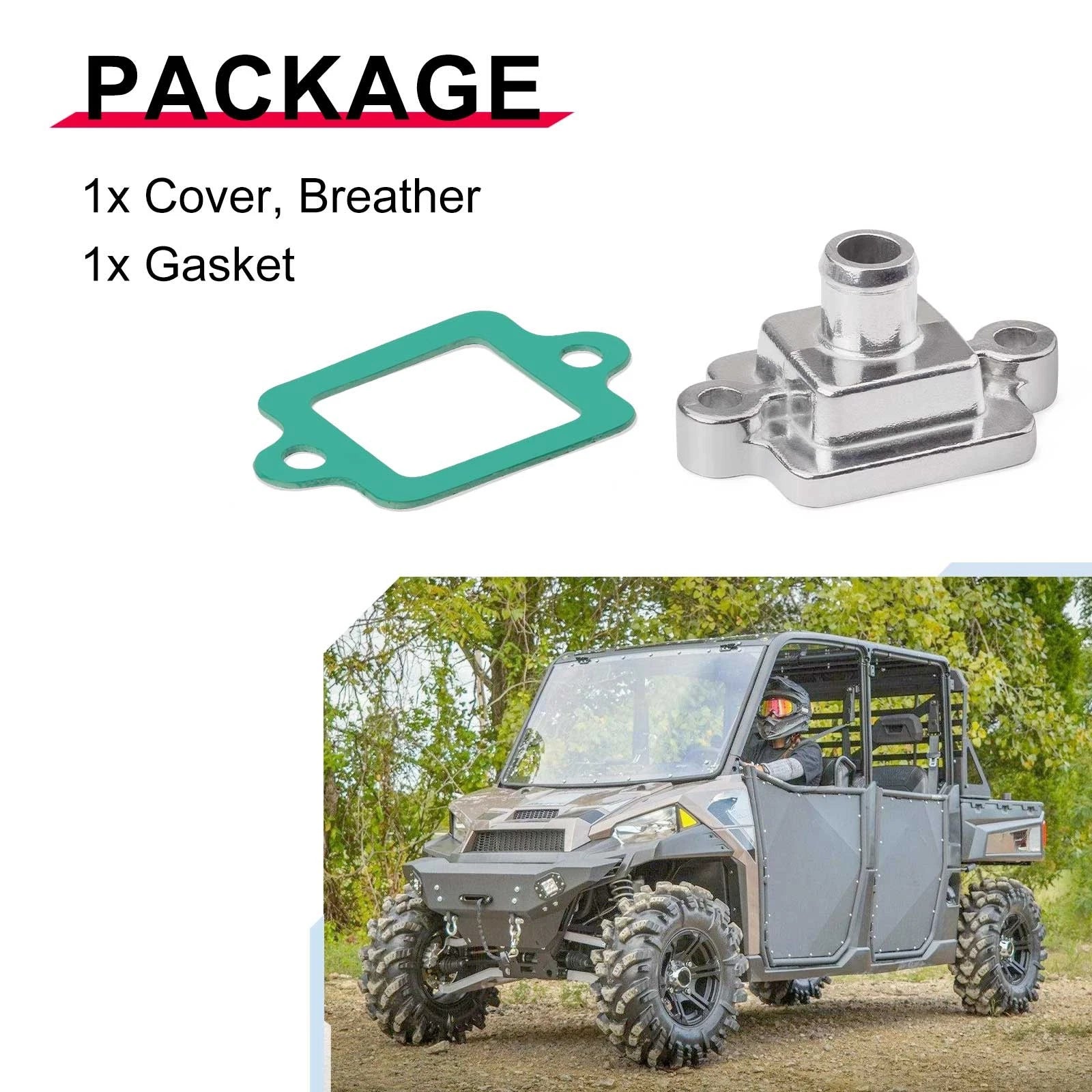 Air Breather Mach Cover & Gasket Set for Polaris Ranger Sportsman RZR (2013–2023)