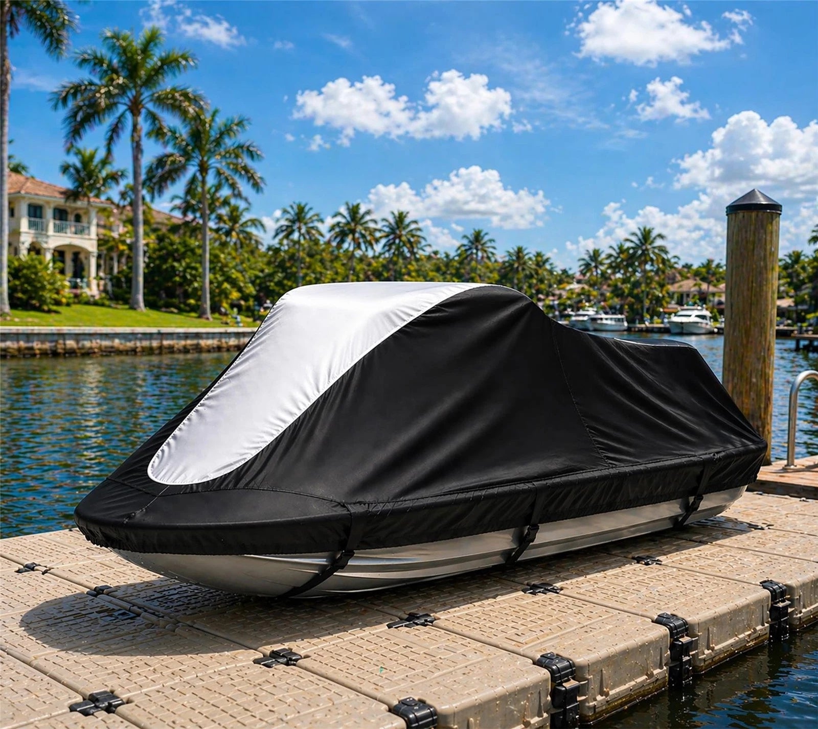 Jet Ski Cover for Sea Doo SeaDoo Spark 3 Up (2014–2022) Black-GR