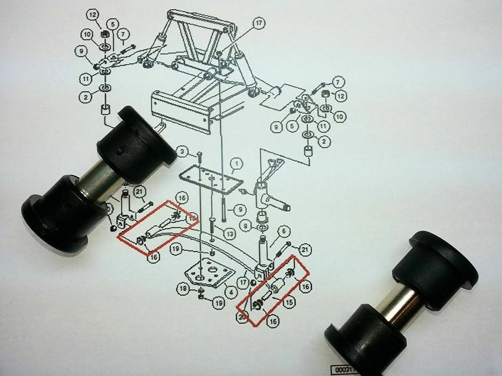 Leaf Spring Bushing Kit for Club Car DS Golf Cart (1981–Present)