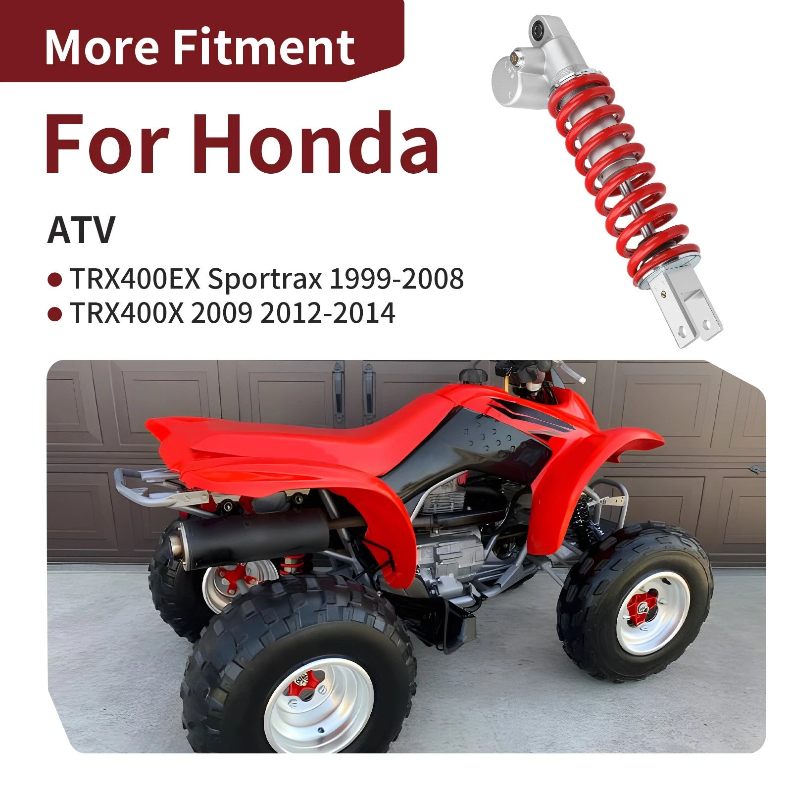 Rear Shock Absorber for Honda TRX400EX Sportrax 400 (1999–2008) TRX400X (2009–2014)