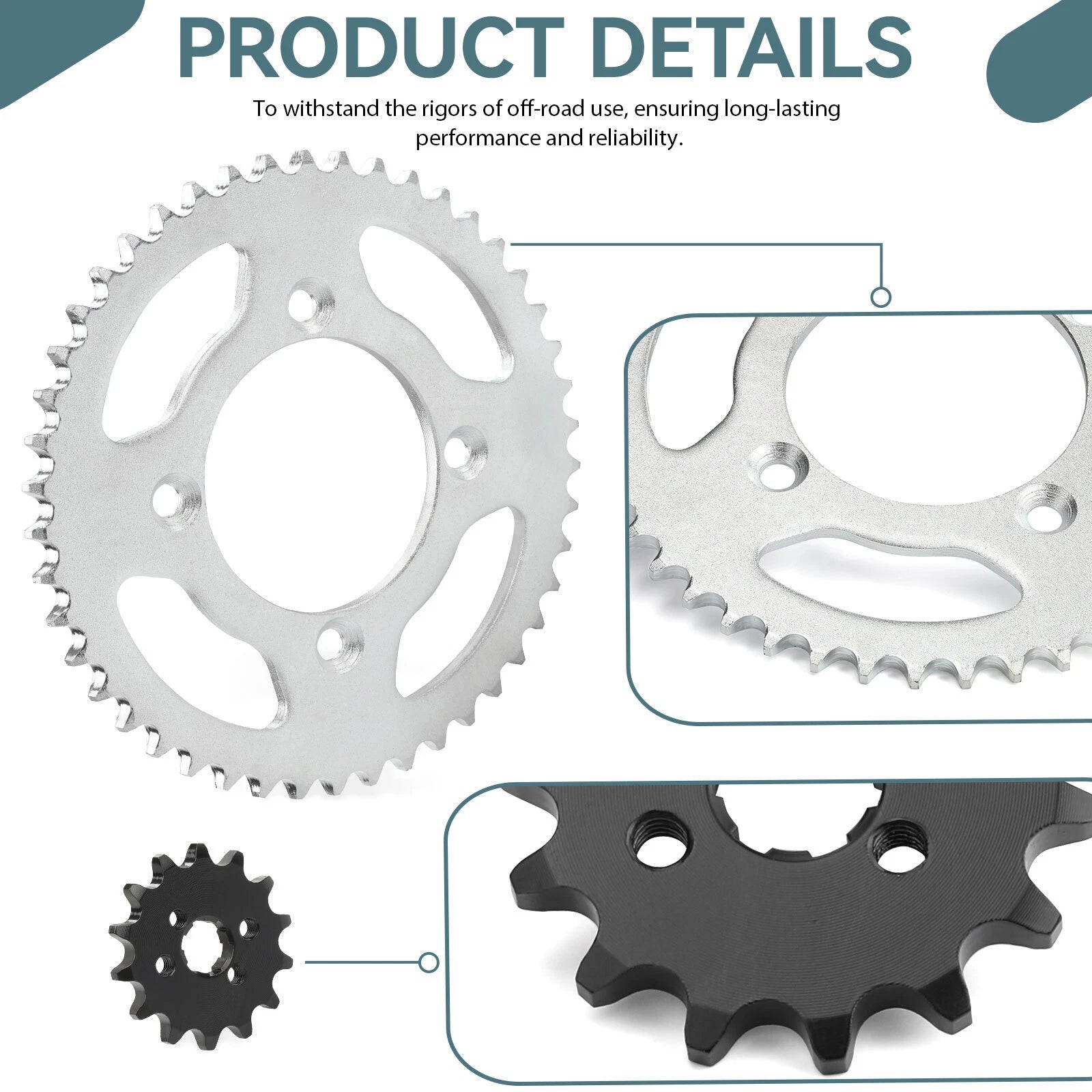Sprocket Chain Set 14/46 Tooth 420 X-Ring for Honda XR80R CRF80F (2000–2009)
