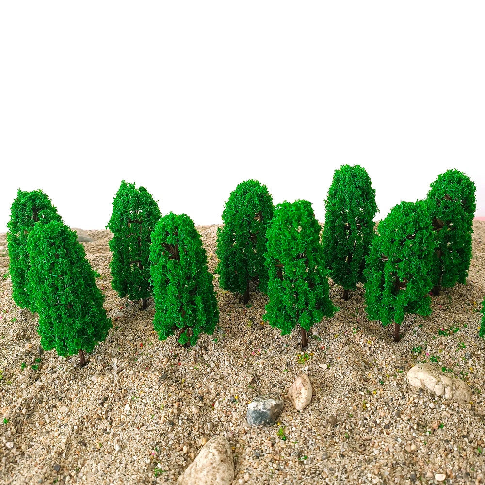 10Pc 3.14" Model Trees for Train Railway Scenery Diorama Layout