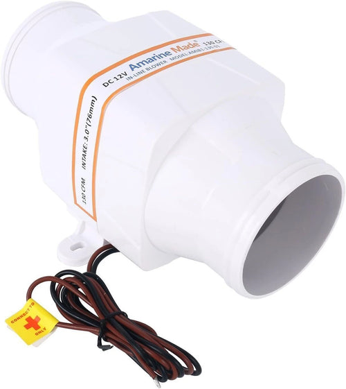 12V 130cfm In-Line Bilge Blower for Boat (3")