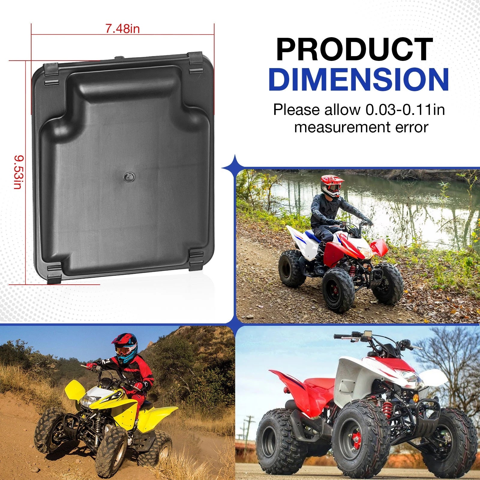 Airbox Lid & Seal for Honda TRX250X TRX300X TRX300EX (1987–2009) 17225-HM3-L00 17217-HC0-000