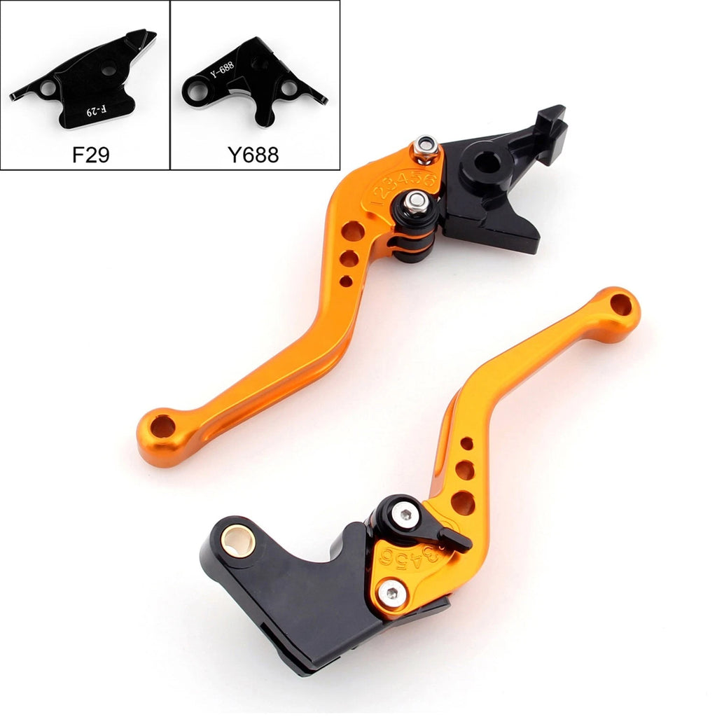 Short Brake Clutch Levers for Honda CBR600RR (2003–2006), CBR954RR (2002–2003) Gold