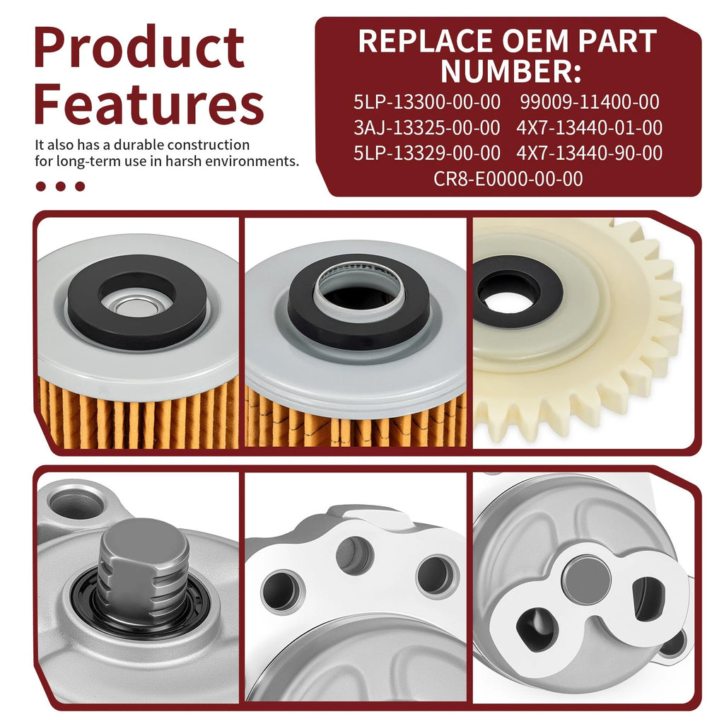 Oil Pump & Filter Kit for Yamaha Raptor 700 YFM700 (2006–2024)