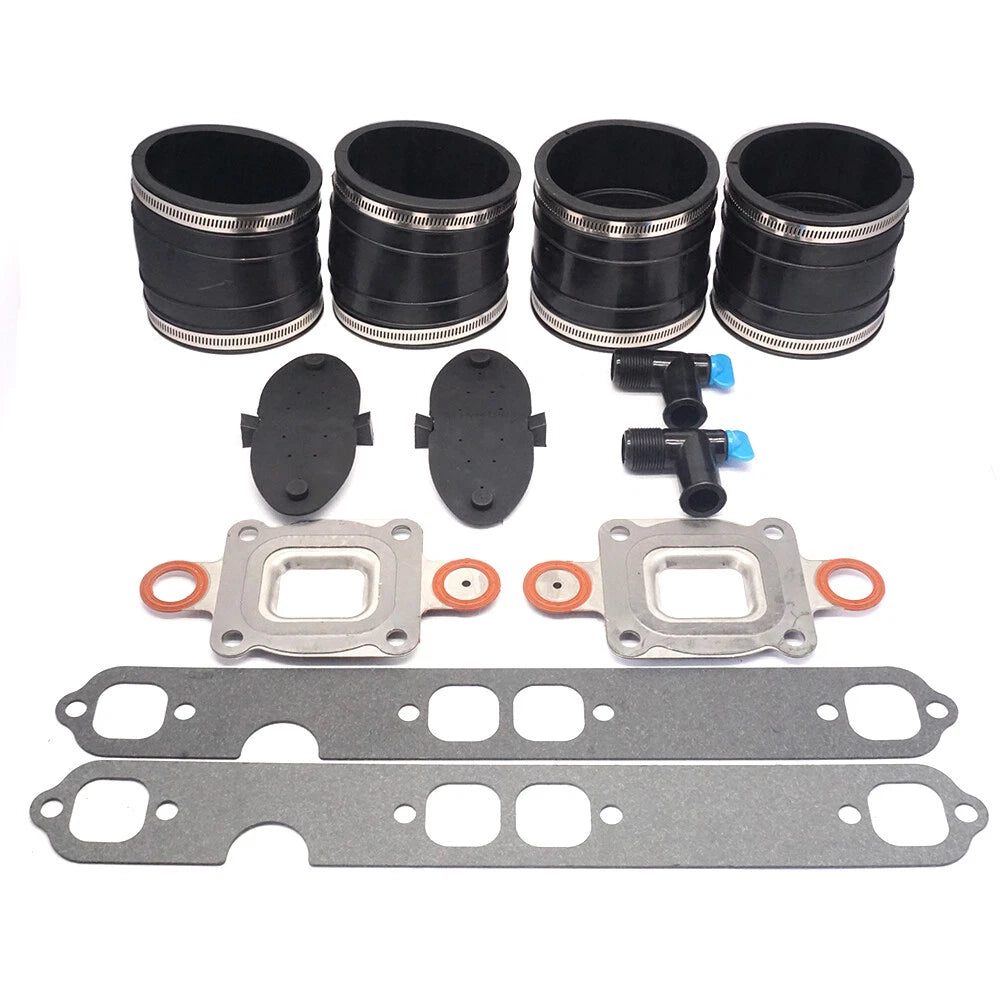 Exhaust Manifold Kit for Mercruiser 4 Inch GM V8 S.B. Dry Joint (2002–2004) 14358