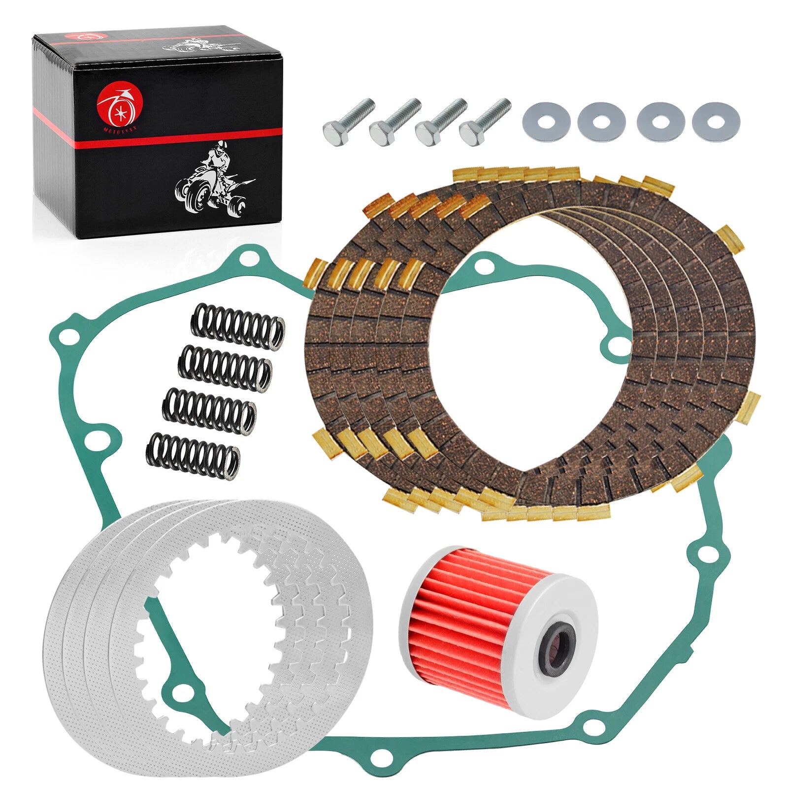Clutch Friction Plates & Gasket Kit for Kawasaki Ninja 250R EX250F (1986–2007)