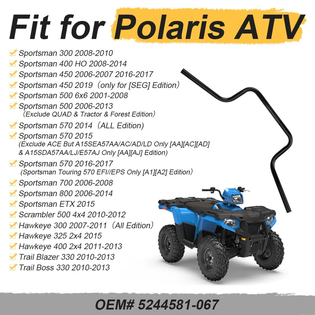 Heavy Duty Handlebar for Polaris Sportsman 300 400 450 500 570 700 800 ETX (2006–2014)