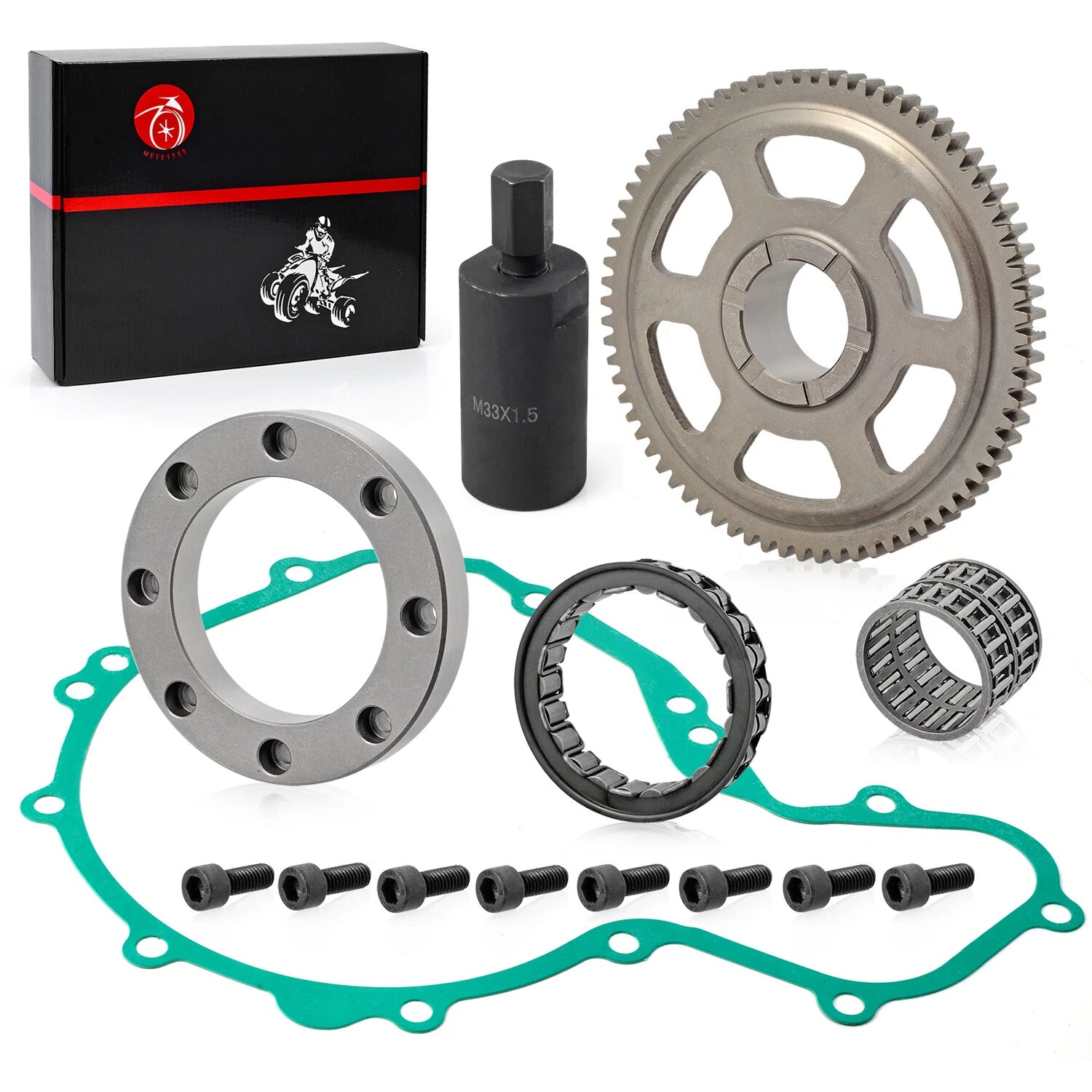 Flywheel Puller Starter Clutch Idler Gear 72T for Polaris Predator 500 (2003–2007)