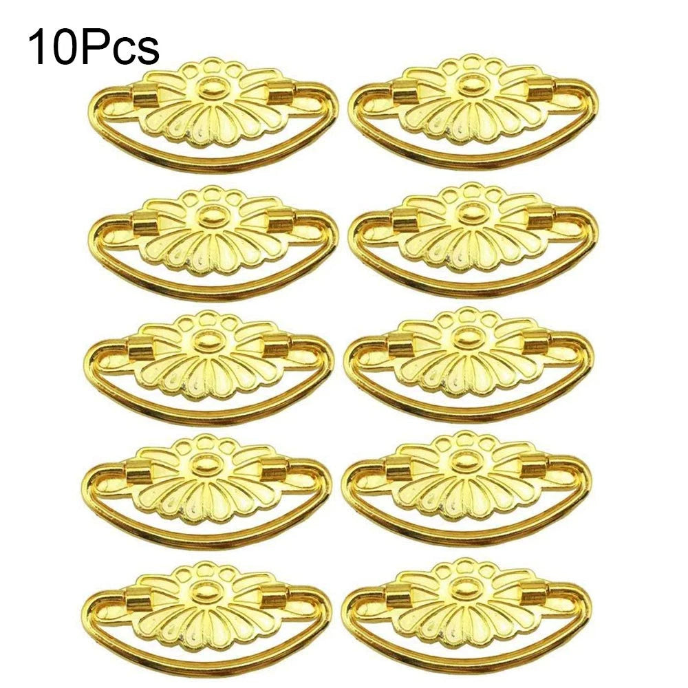 10Pcs Gold Vintage Door Pull Handle Knob Cabinet Hardware