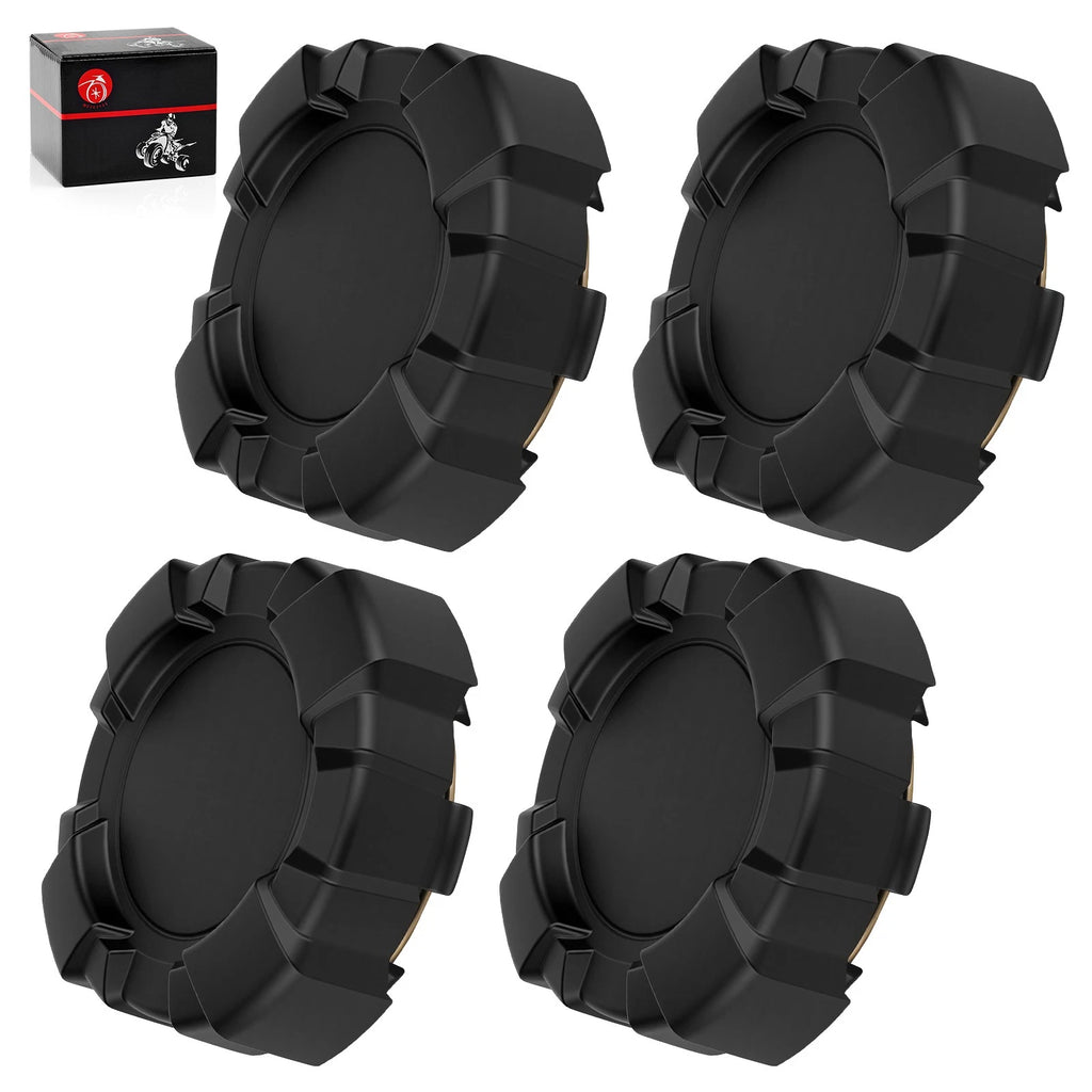 Set of 4 Black Rim Center Caps for Polaris General 1000 (2016–2025) 1522498