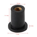 Set of 100 M4 Rubber Well Nuts for Fairing & Screen Fixing (8mm Hole)