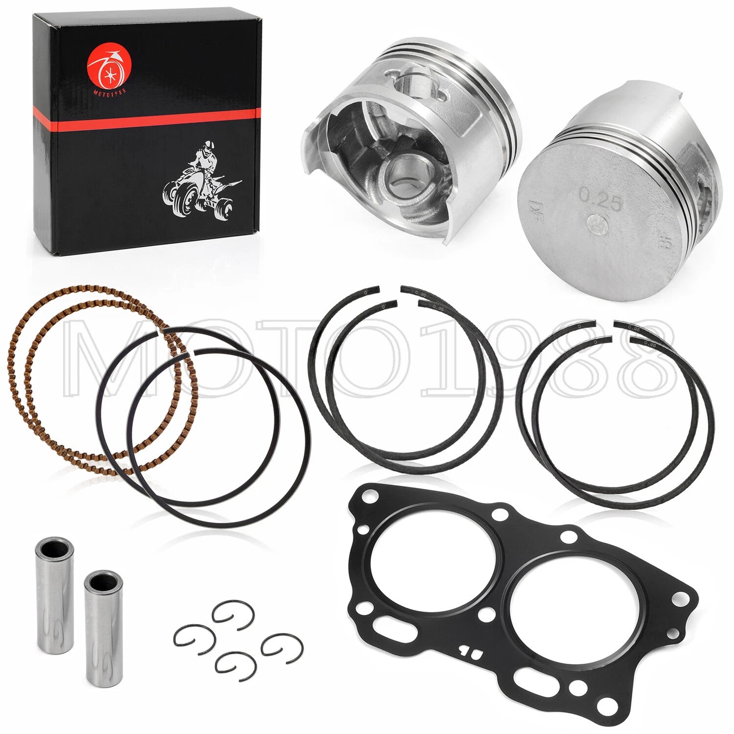 Piston Ring Kit .25mm Oversize for EZGO 4 Cycle 295cc Golf Cart (1991–up)