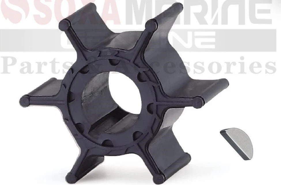 Water Pump Impeller with Key for Mercury Mariner 9.9 15 hp (47-84027M, 47-96619)