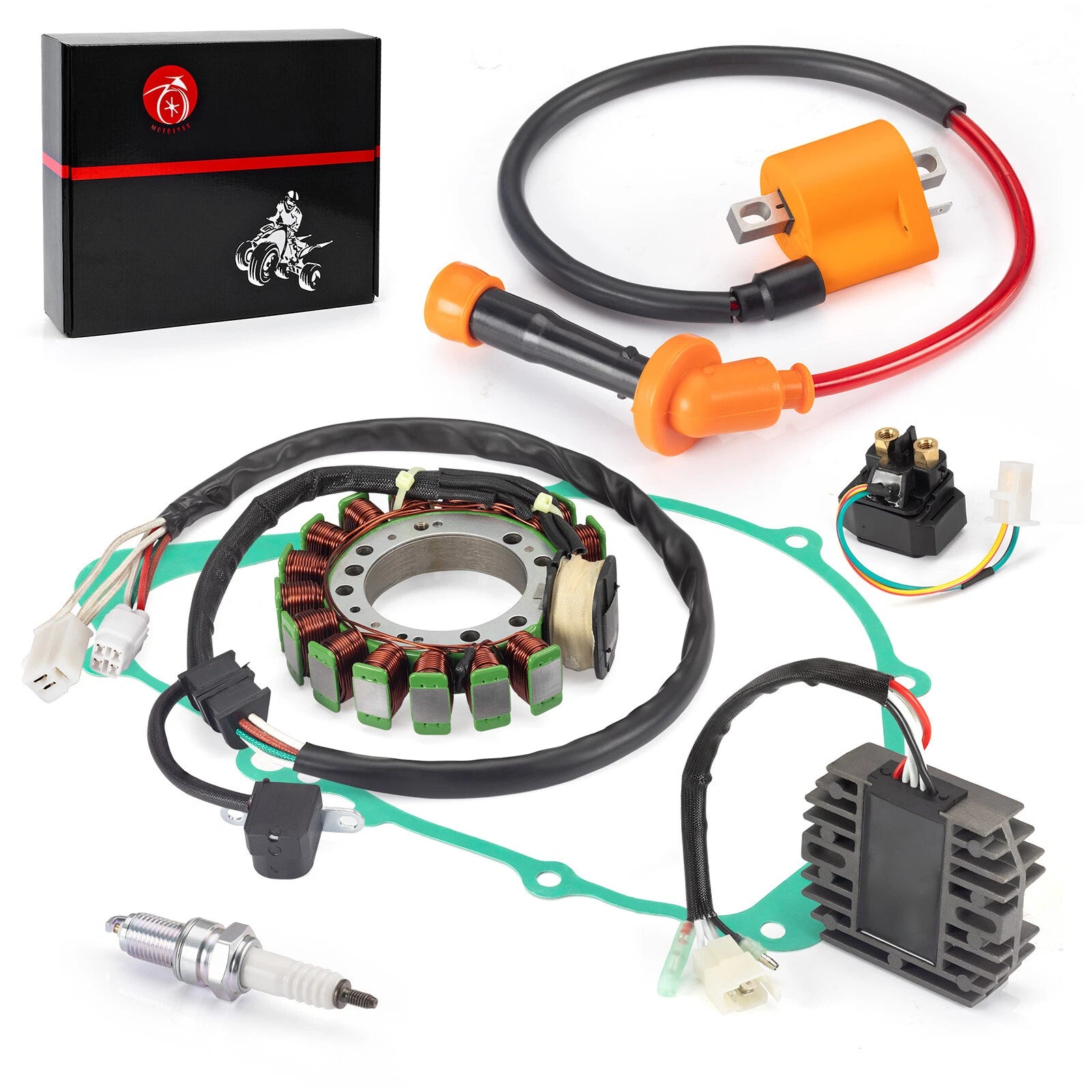 Stator & Relay Ignition Coil Regulator Rectifier for Yamaha Grizzly 600 (1998)