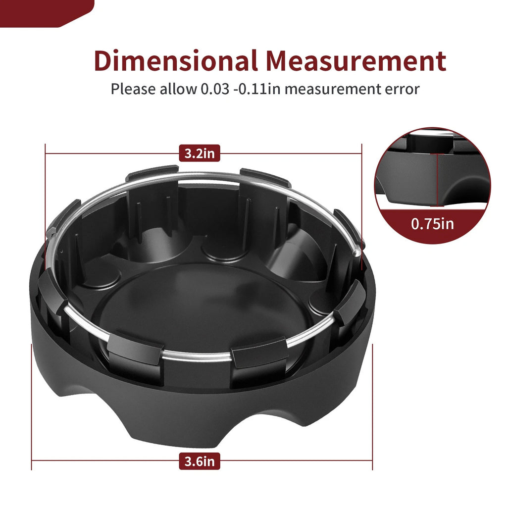 Set of 4 Black Rim Hub Caps for Polaris RZR XP 1000 (2017–2022) #1522853-655