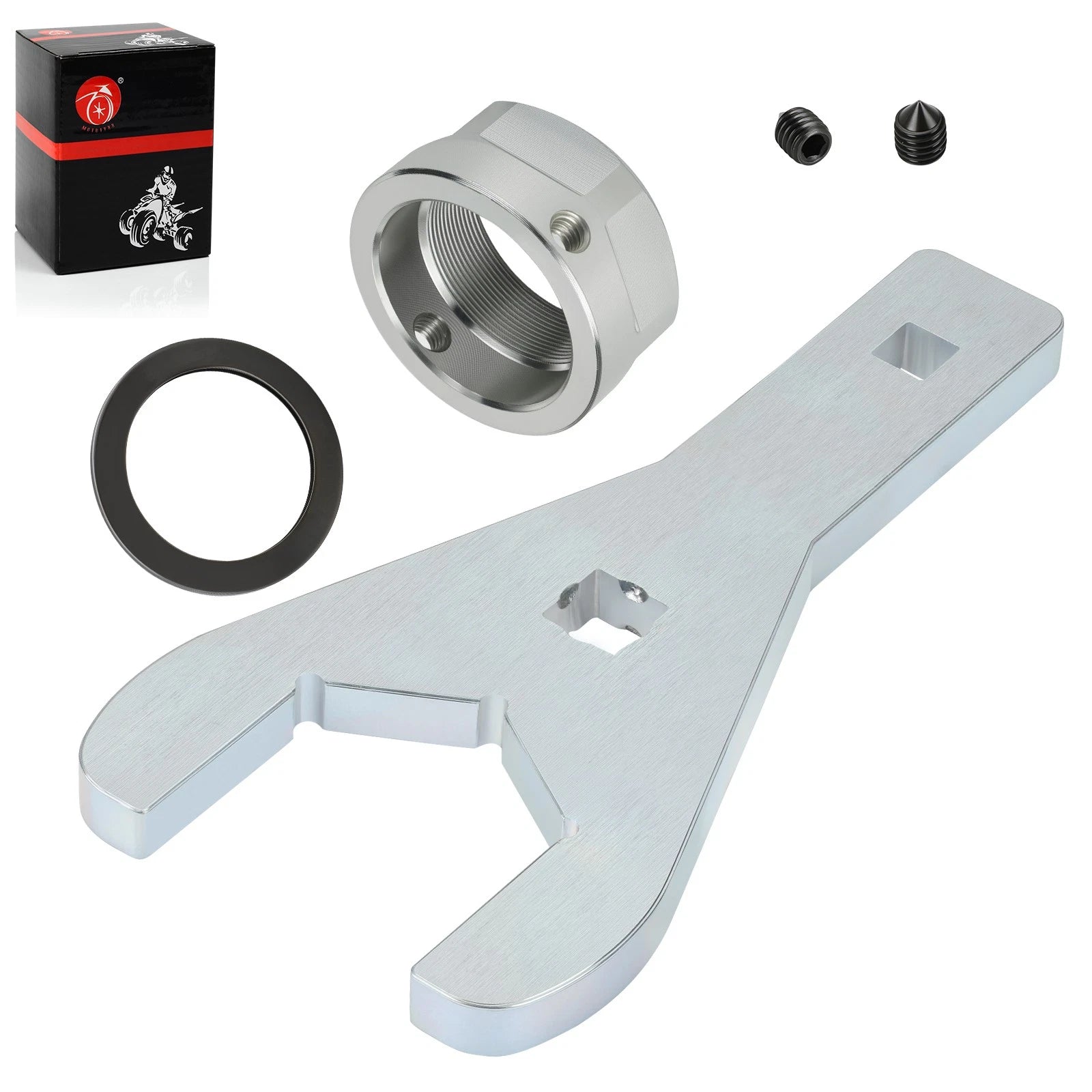 46mm Rear Axle Nut Wrench Tool & Lock Nut Set for Yamaha Raptor 700 (2006–2023)