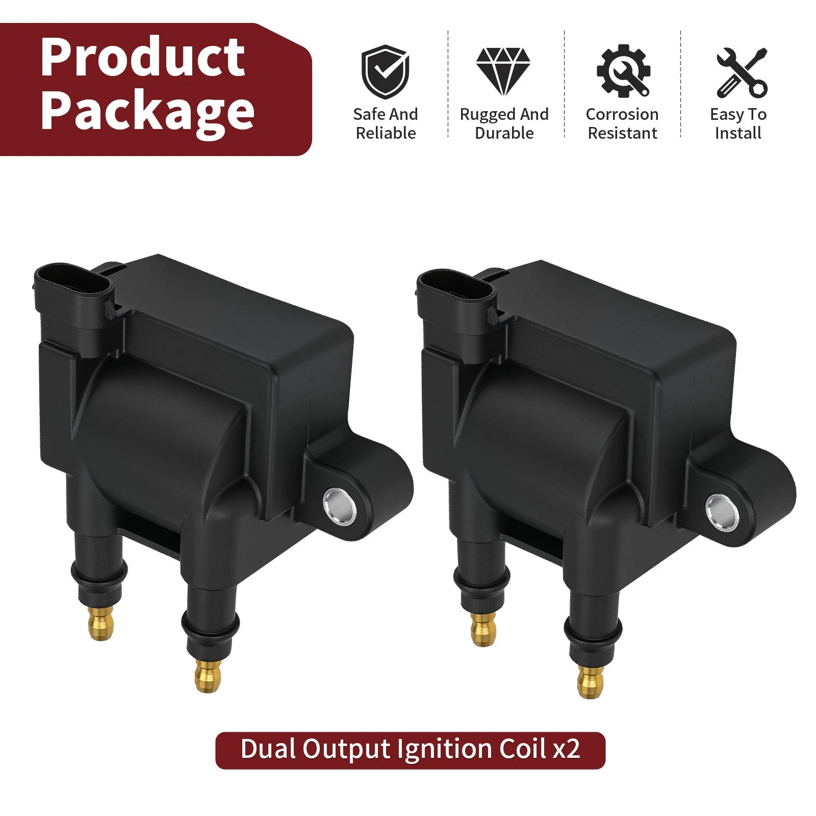 2X Ignition Coil 8M0029482 300-8M0044991 for Mercury Outboard (35HP–450HP)