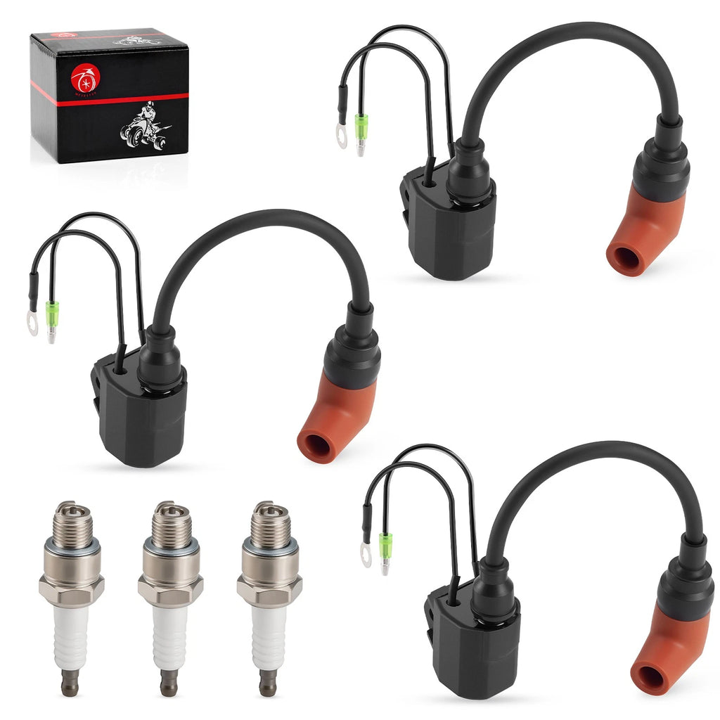 3X Ignition Coil Kit for Yamaha 90hp 90 TL/XLR (1992–2009) C90 TL/XLR (1997–2001)