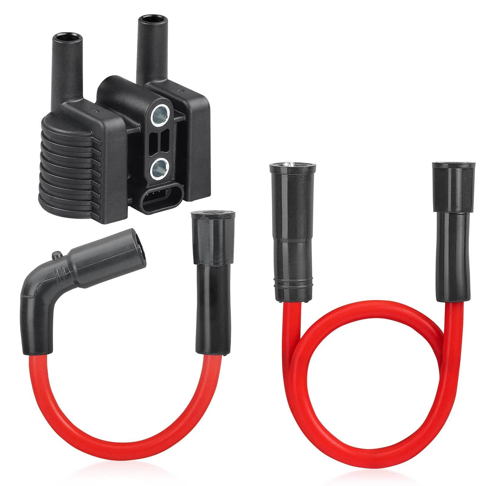 Ignition Coil & Spark Plug Wire Cap Set for Harley XL1200 XL883 XL50 (2004–2023)