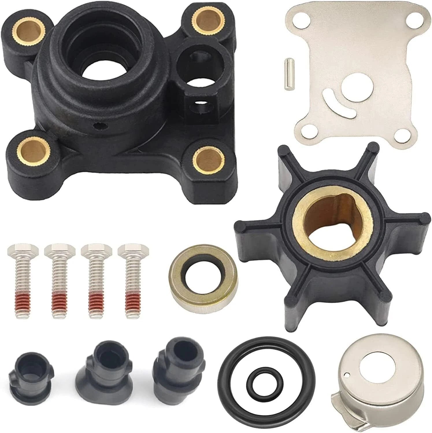 Water Pump Impeller Kit for Evinrude Johnson 9.9-15HP (1974–2007) 394711