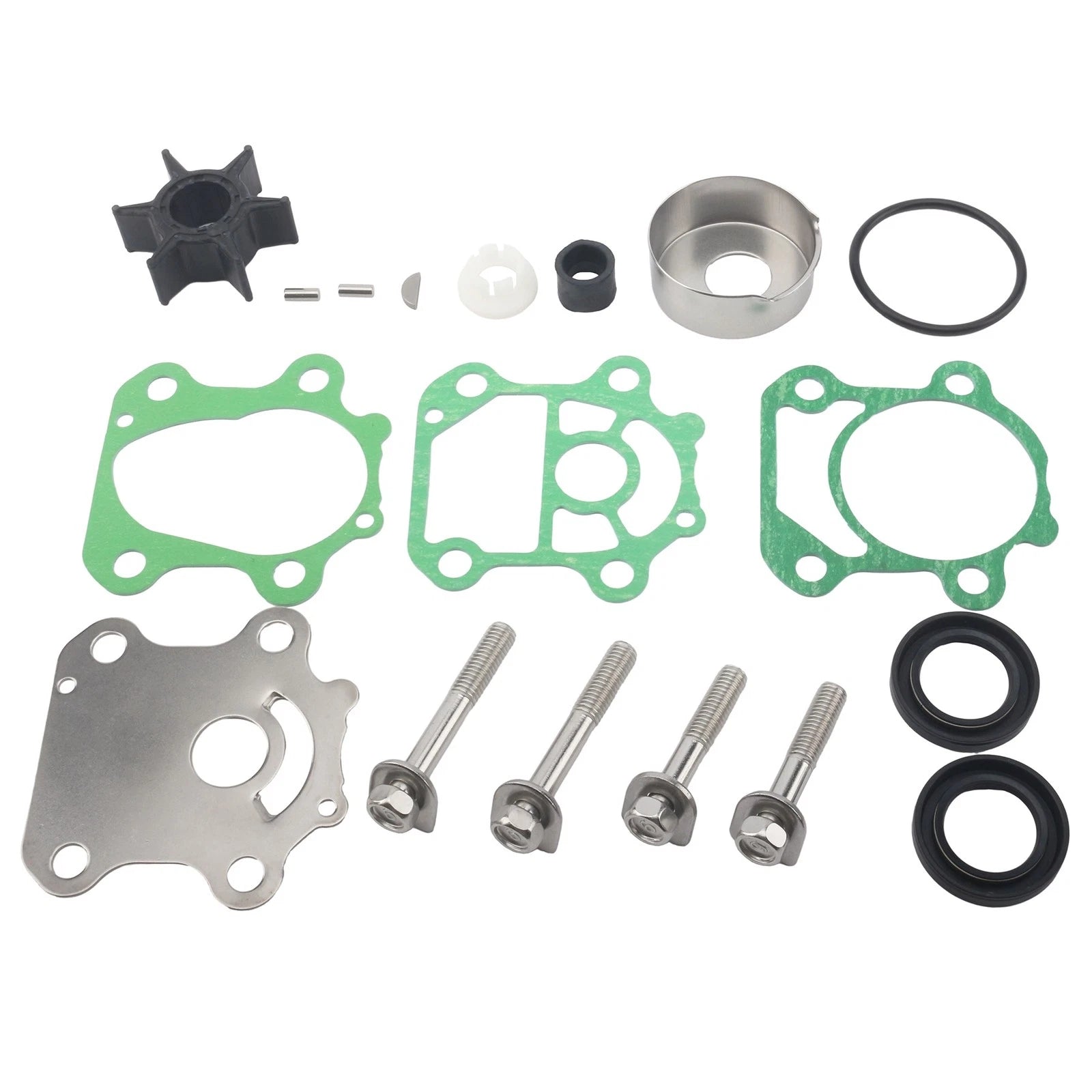 Water Pump Service Kit for Yamaha Outboard 70HP F70A (2010–2019) 6CJ-W0078-00 6CJ-W0078-02