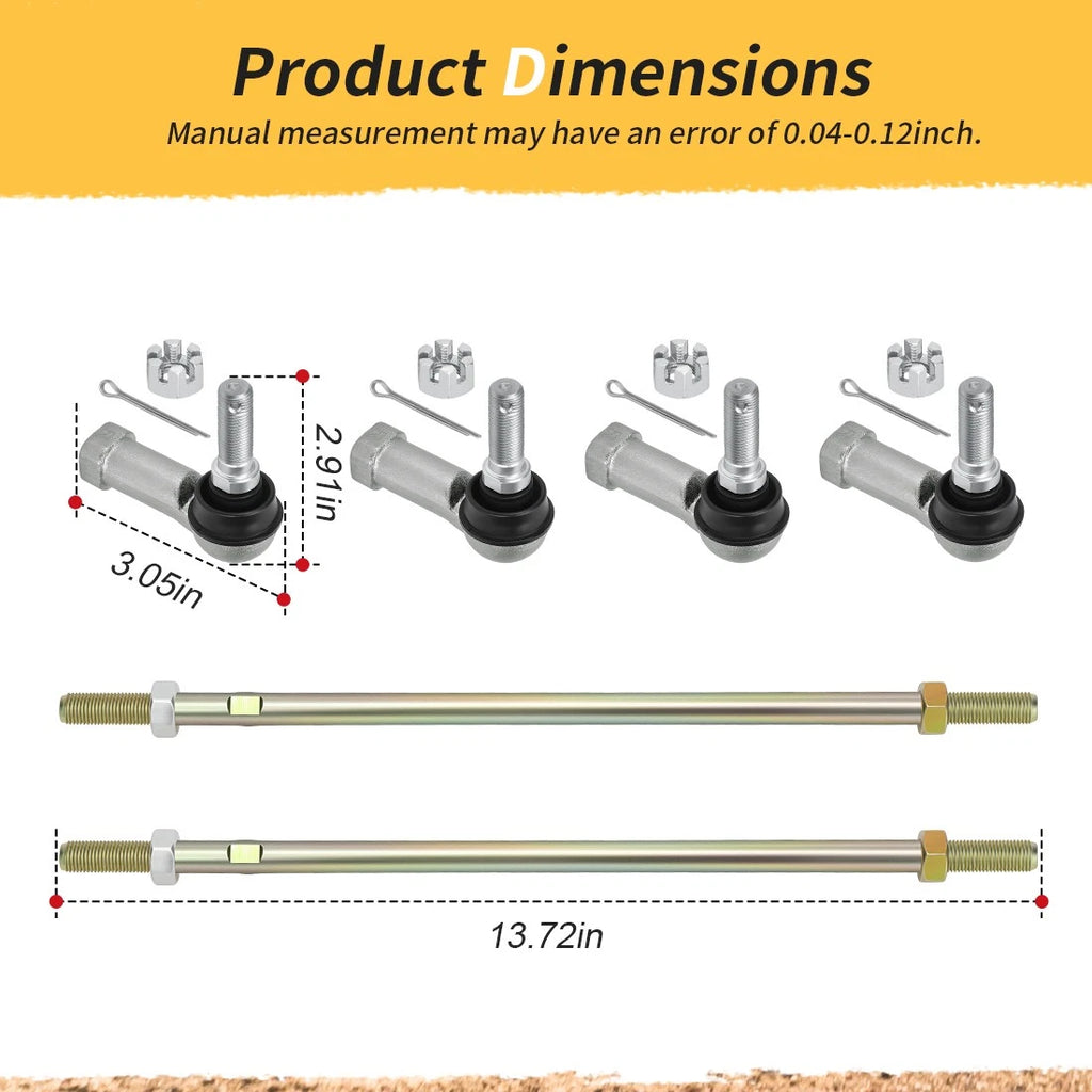 Set of 2 Tie Rod Ends for Can-Am Outlander 1000 850 800 650 570 500 450