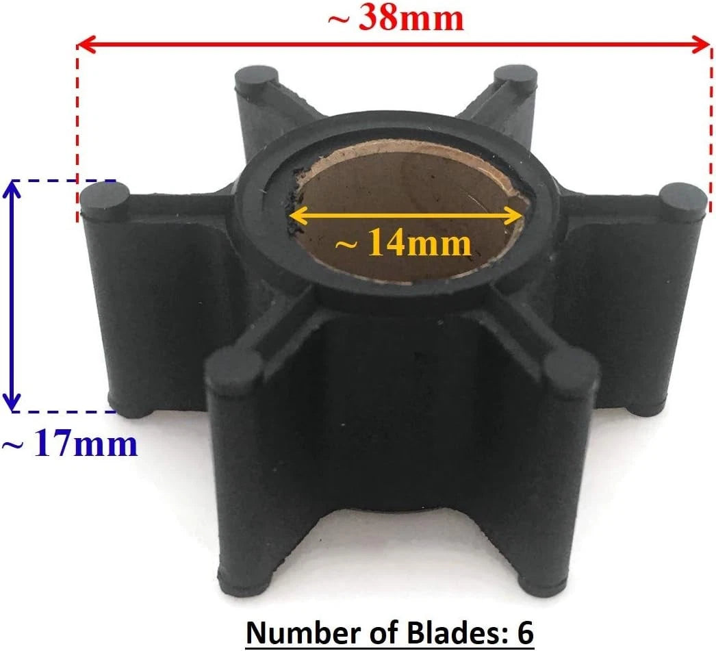 Water Pump Impeller 0389623 for Johnson Evinrude OMC Outboard (6-14HP)