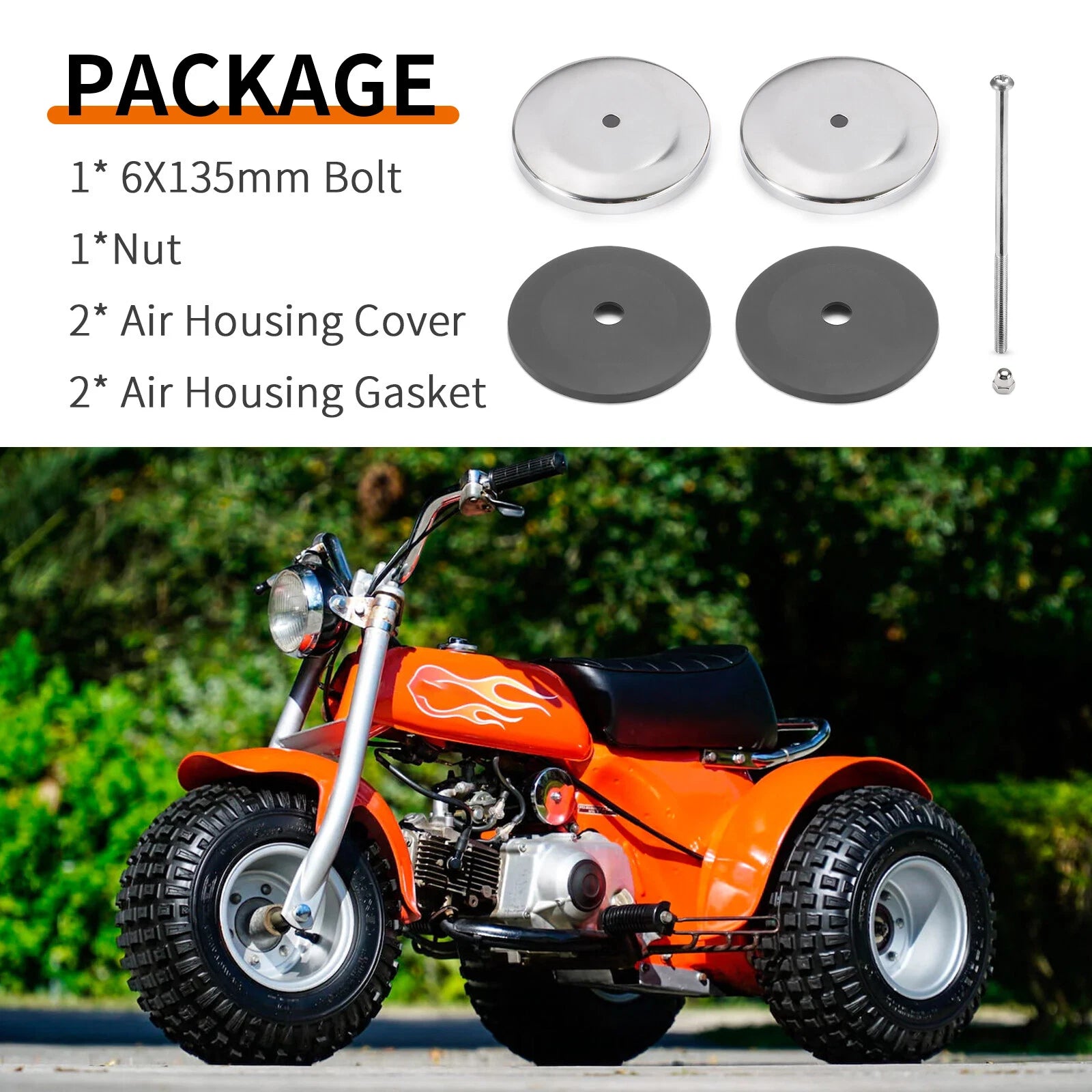 Air Box Cover Kit for Honda CT70 ATC70 XL70 SL70 (1970–1980) 17231-045-030 17252-098-771