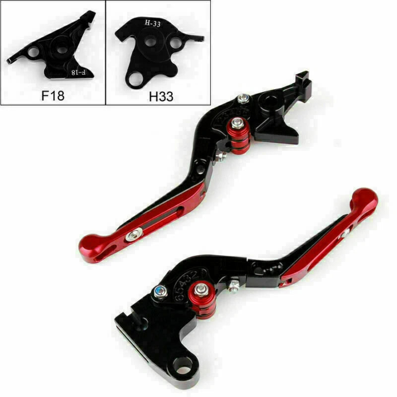 Adjustable Folding Brake Clutch Levers for Honda CB 1300/ABS (2003) Red T9