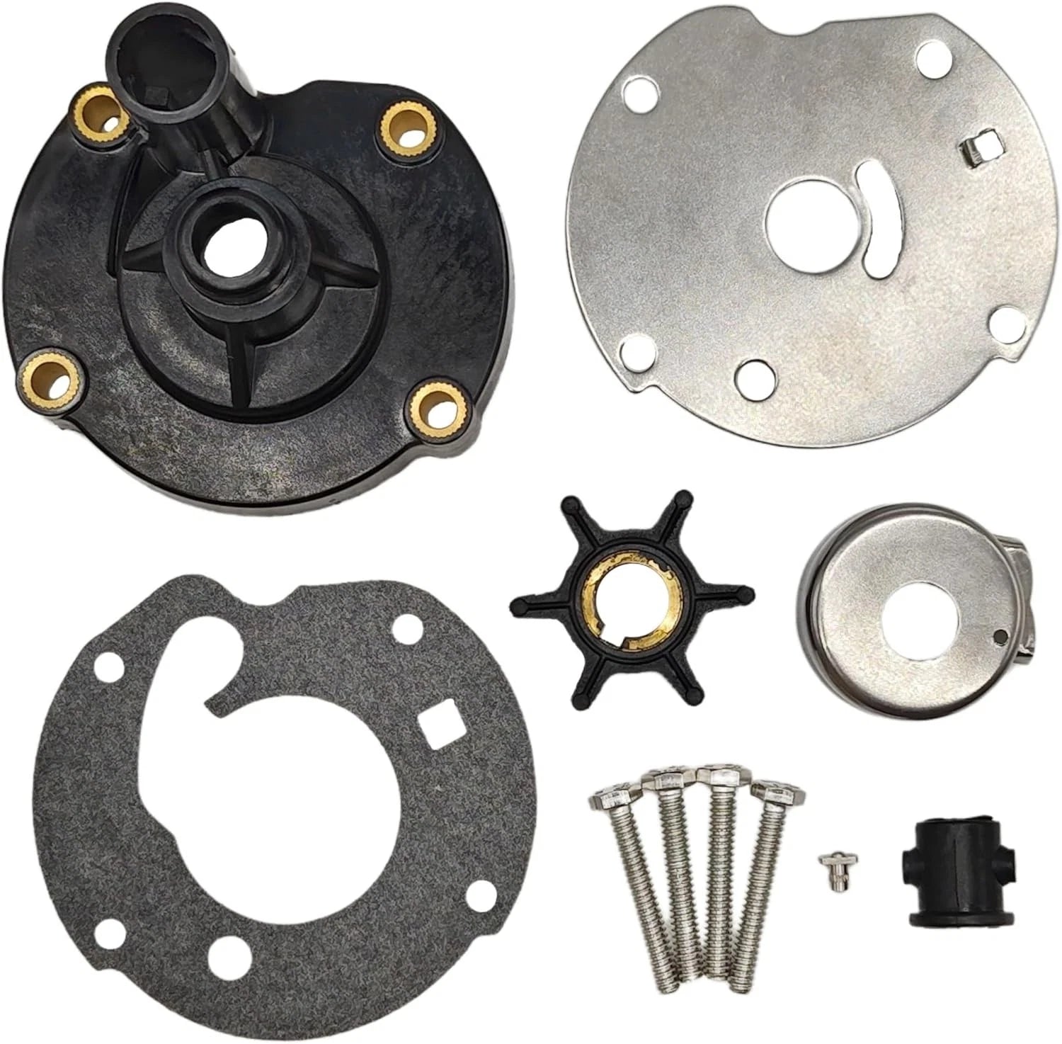 Water Pump Impeller Kit for Evinrude Johnson OMC 5.5 6 7 HP (Replaces 763758 382797)