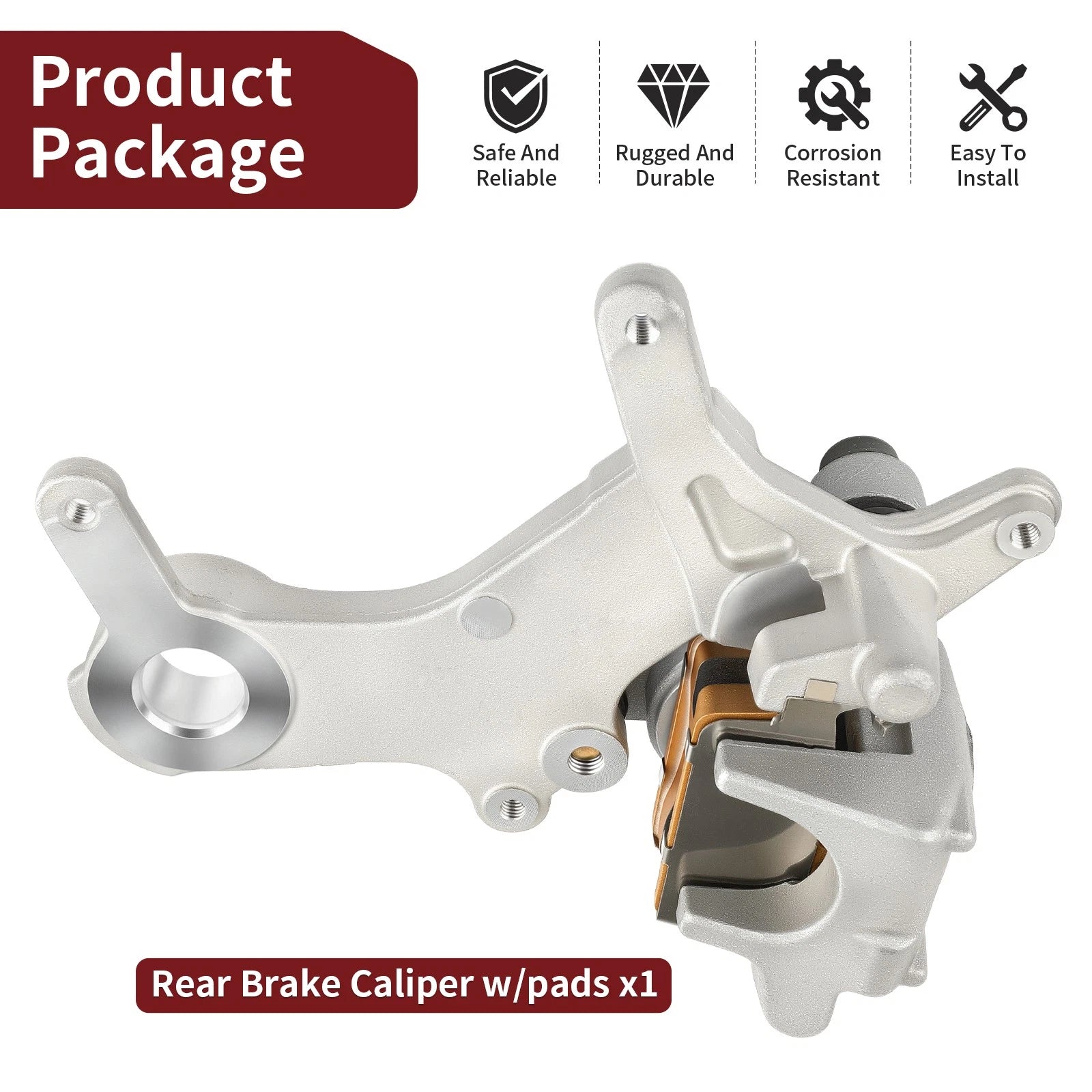 Rear Brake Caliper w/ Pads for Honda CR125R CR250R (1997–1999) 43150-KZ3-B01