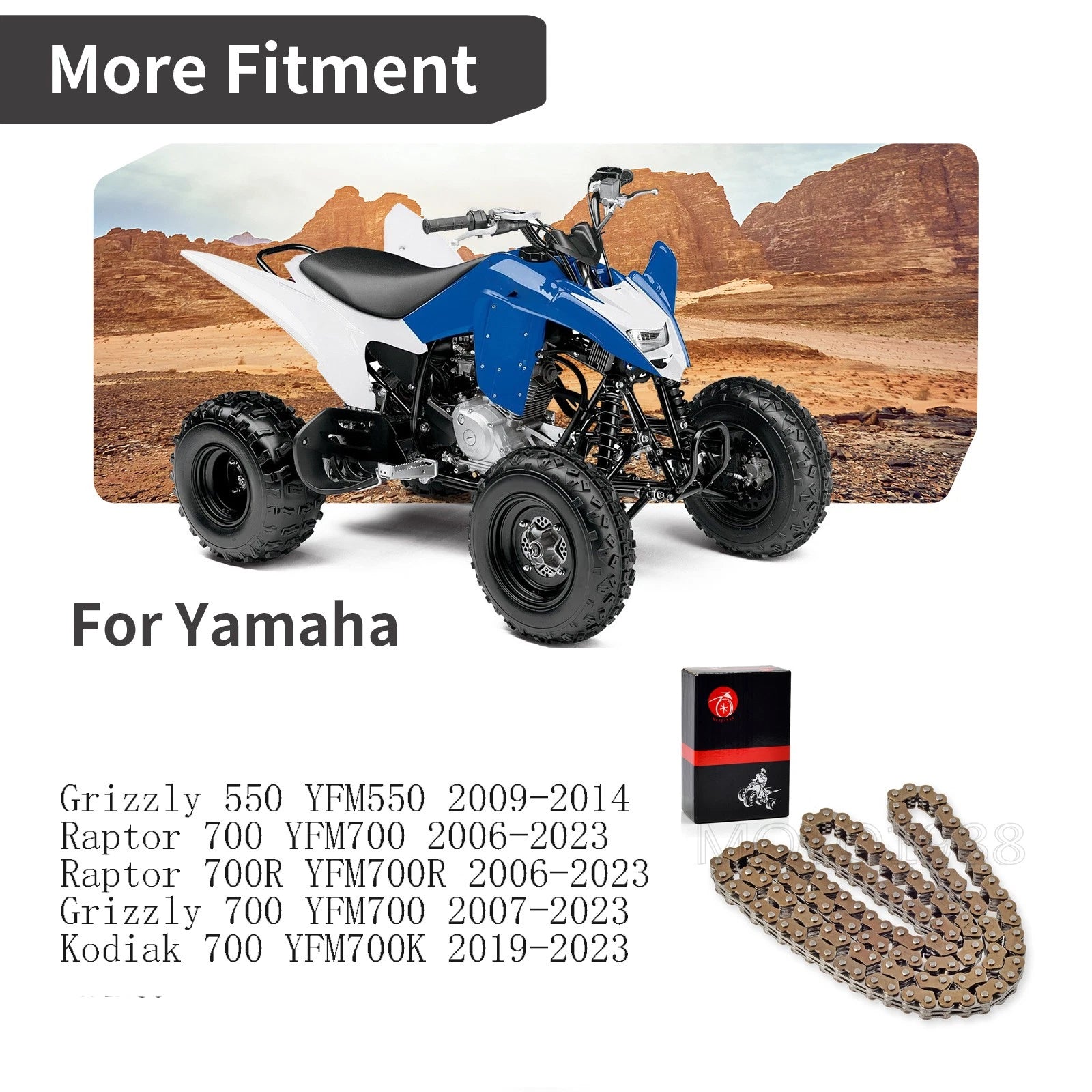 Cam Timing Chain 126L for Yamaha Grizzly 550 (2009–2014) / Grizzly 700 (2007–2023)