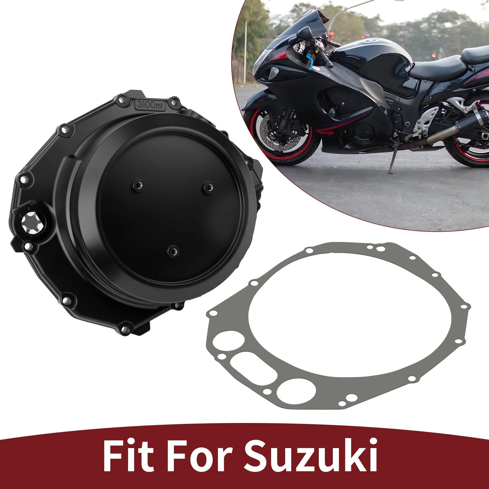 Clutch Cover w/ Gasket for Suzuki Hayabusa GSX1300 (1999–2020)