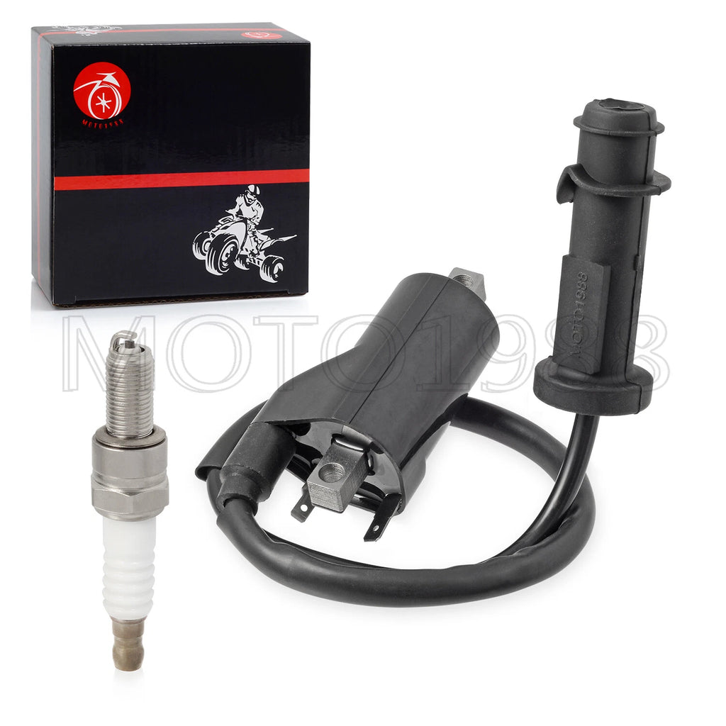 Ignition Coil Pack & Spark Plug Cap for Arctic Cat Prowler 700 1000 550 (2007–2019)